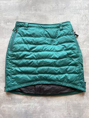 Skhoop Short Down Skirt, Green, Size Large